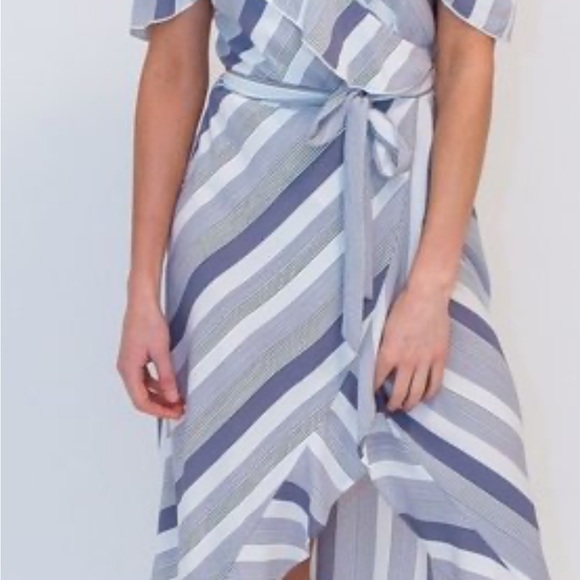 Veronica M Dresses & Skirts - Veronica M Navy and White Striped Dress